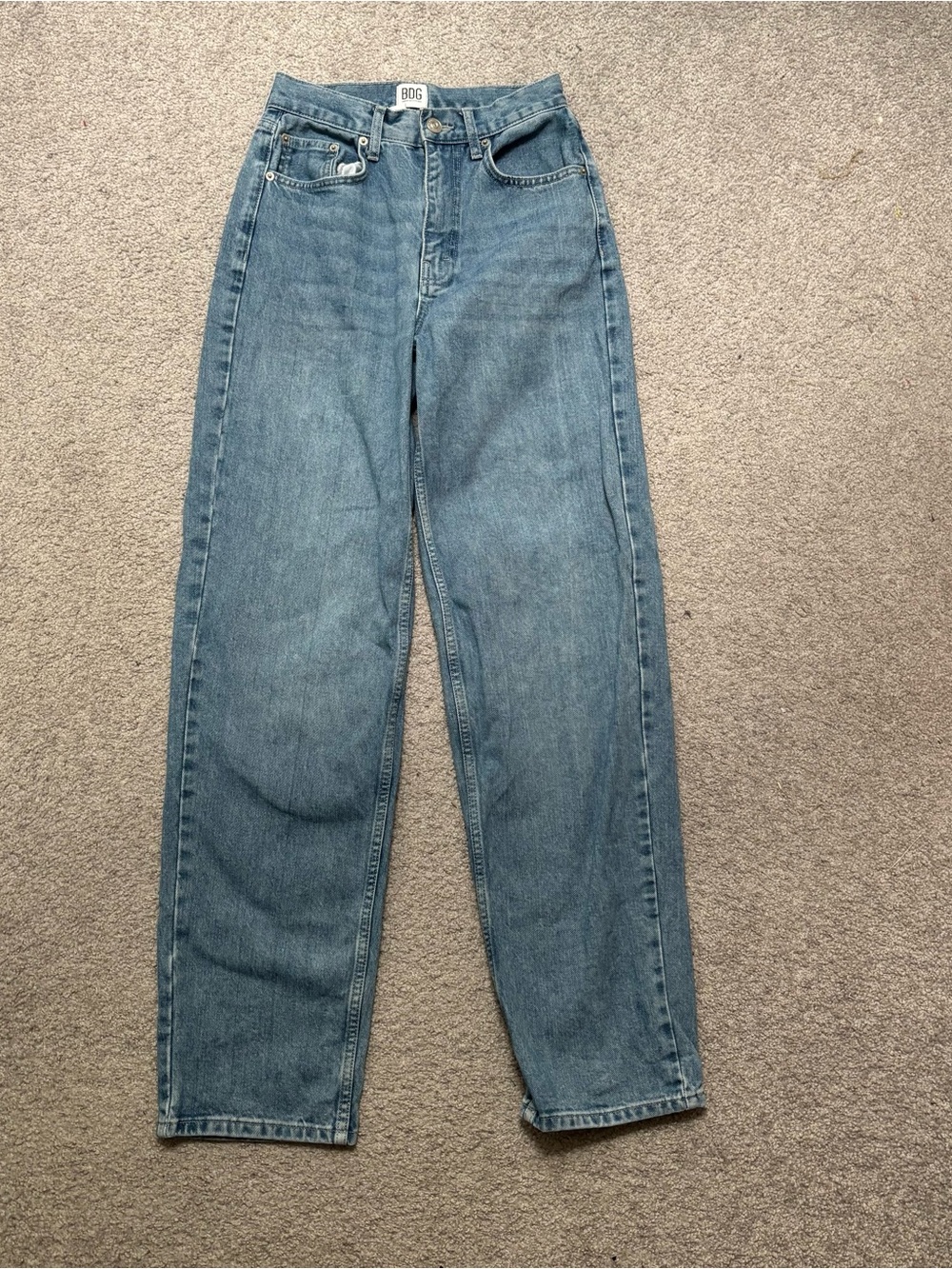 BDG Light Blue Wash High-Rise Baggy Jeans